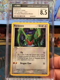 CGC 8.5 Rayquaza 2006 POP Series 1 3/17 Holo Pokemon Card - Image 1