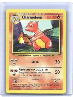 Charmeleon - 24/102 - Pokemon Base Set Unlimited Card WOTC NM - Image 1