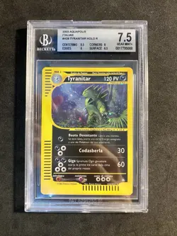 Tyranitar H28/H32 Holo ITA 🇮🇹 Aquapolis Near Mint BGS 7,5 🧨Pokemon Card 📩 - Image 1