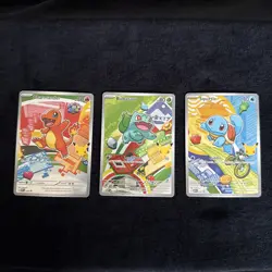 Pokemon First Partner Illustration Collection MEP Bulbasaur Charmander Squirtle - Image 1