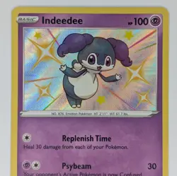 Indeedee SV059/SV122 Shining Fates Shiny Holo Rare NM Pokemon TCG Card - Image 2