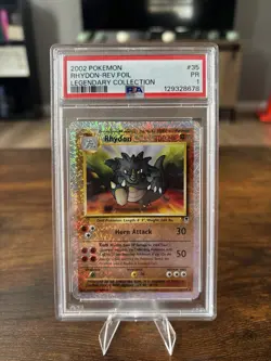 Pokemon TCG Rhydon 35/110 Legendary Collection PSA 1 (Low Pop!) Pop 19 - Image 1