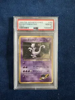 PSA 10 Rocket’s Mewtwo - Japanese Gym 2 Challenge 1999 Vintage Pokemon Mint Holo - Image 1
