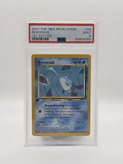 Pokemon Remoraid Neo Revelation 1st Edition #50 PSA 9 Mint - Image 1