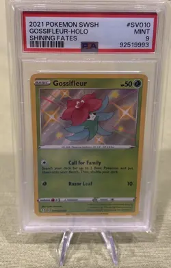 2021 POKEMON SWORD & SHIELD SHINING FATES #SV010 GOSSIFLEUR-HOLO PSA 9 Mint - Image 1