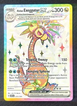 Alolan Exeggutor ex 225/191 Surging Sparks Ultra Rare Full Art Pokemon NEAR MINT - Image 1