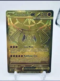 Pokemon Mega Zygarde ex Gold Hyper Rare 124/088 Perfect Order NM/M - Image 1