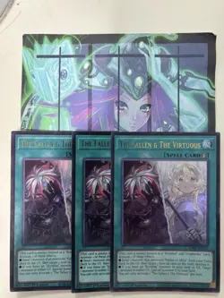 Yugioh 3x The Fallen & The Virtuous CH01-EN019 Ultra Rare 1st Edition Near Mint - Image 1
