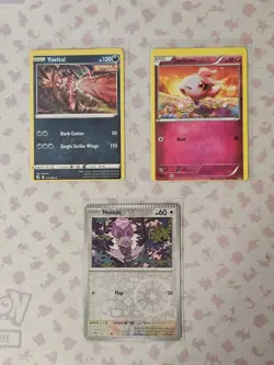Pokemon TCG 3 Card Miscut/Crimp Error Lot NM/LP - Image 1