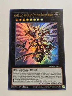 Number C62: Neo Galaxy-Eyes Prime Photon Dragon PHHY-EN043 Ultra Rare Yugioh 1st - Image 1