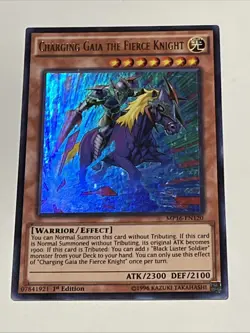 Yugioh Charging Gaia the Fierce Knight MP16-EN120 Ultra Rare LP - Image 1