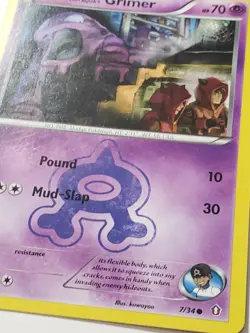 Team Aqua's Grimer 7/34 VLP / NM - Double Crisis Pokemon Card - kawayoo Art - Image 2