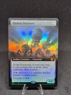 MTG Platoon Dispenser 310 Brothers War Mythic Foil NM - Image 1