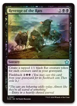 Revenge of the Rats #67 (Foil) (NM) Foundations FDN Magic MTG - Image 1