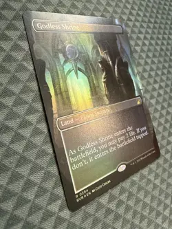 MTG Godless Shrine #0294 Foil Borderless Rare Ravnica Remastered (RVR) - Image 2