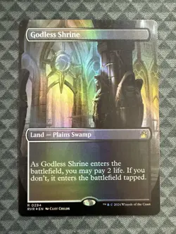MTG Godless Shrine #0294 Foil Borderless Rare Ravnica Remastered (RVR) - Image 3
