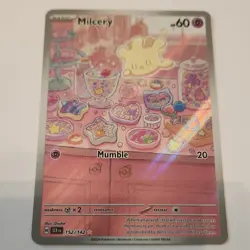 Pokemon Milcery Illustration Rare Full Art Holo 152/142 SV07: Stellar Crown - Image 1
