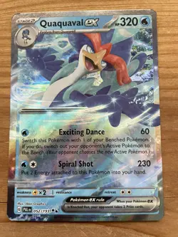Pokemon TCG Quaquaval ex Scarlet & Violet - Paldea Evolved 052/193 Holo NM/M - Image 1
