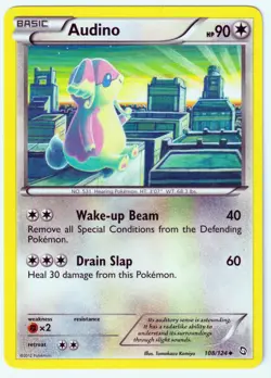 Audino Uncommon Dragons Exalted 108/124 MP Pokemon TCG - Image 1