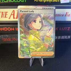 Pokemon TCG Parasol Lady 255/182 Secret Rare Paradox Rift - Image 1