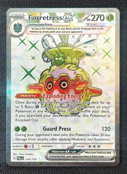Forretress ex 230/193 Near Mint Full Art Ultra Rare Pokemon TCG Paldea Evolved - Image 1