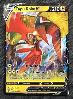 Pokemon TCG Tapu Koko V Ultra Rare Holo 050/163 NM Battle Styles - Image 1