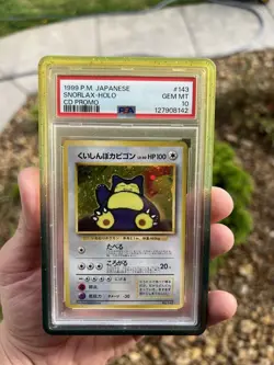1999 Pokemon Japanese Snorlax CD Promo Holo #143 PSA 10 GEM MINT - Image 1