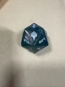 MTG Final Fantasy: Gift Bundle "Crystal" Shinra Blue Oversized D20 Die Spin Down - Image 1