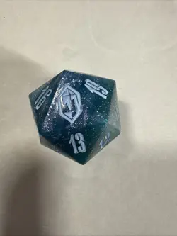 MTG Final Fantasy: Gift Bundle "Crystal" Shinra Blue Oversized D20 Die Spin Down - Image 2