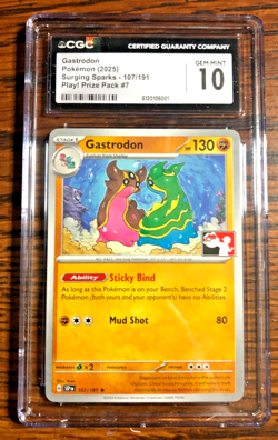 Gastrodon Regular Rare #107|CGC GEM MINT 10|2025 Prize Pack Series 7|Pokemon TCG - Image 1