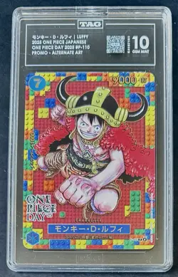 TAG 10 One Piece Day 2025 P-110 P - Monkey.D.Luffy Alt Art - JP - Foil - Graded - Image 1