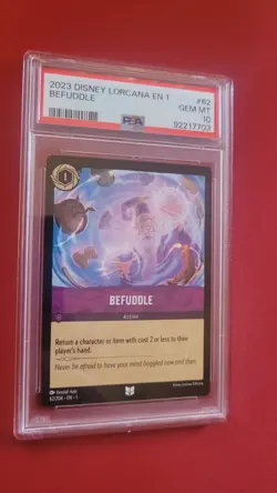 Disney Lorcana Befuddle (Pre-Errata/Error) 62/204 PSA 10 Gem Mint - Image 1
