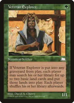 Veteran Explorer Weatherlight HEAVILY PLD Green Uncommon MAGIC MTG CARD ABUGames - Image 1