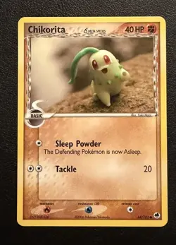 Pokemon TCG Cards Chikorita 44/101 Dragon Frontiers NM Yuka Morii - Image 1