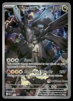 Pokemon Cards N's Zekrom 031 Pokemon Center Exclusive Mega Evolution Promo NM - Image 1