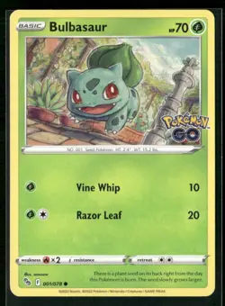 Bulbasaur Pokemon GO 001/078 Regular NM - Image 1