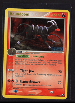 2005 Pokemon EX Unseen Forces Houndoom #7/115 Reverse Holo Foil Rare - Image 1