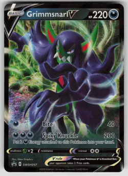 GRIMMSNARL V SWSH057 PROMO SWSH BLACK STAR POKEMON NM/M - Image 1