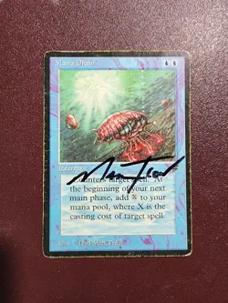 Mana Drain MTG Legends 1994 Signed by Mark Tedin, Moderately Played. - Image 1