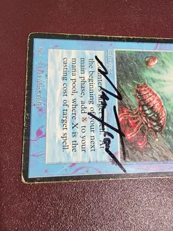 Mana Drain MTG Legends 1994 Signed by Mark Tedin, Moderately Played. - Image 5