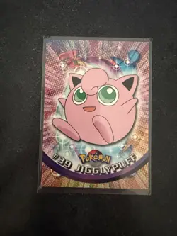 Jigglypuff #39 1999 Topps Pokemon TV Animation Edition Series 1 Blue Logo - Image 1