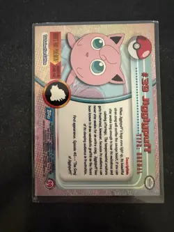 Jigglypuff #39 1999 Topps Pokemon TV Animation Edition Series 1 Blue Logo - Image 2