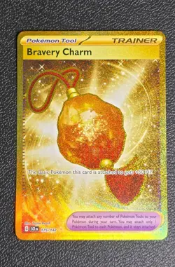 Bravery Charm 175/142 Hyper Rare Pokemon TCG SV07: Stellar Crown NM - Image 1