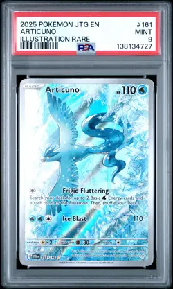 2025 POKEMON JTG EN-JOURNEY TOGETHER ILLUSTRATION RARE #161 ARTICUNO PSA 9 - Image 1