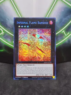 Yugioh Infernal Flame Banshee MP24-EN120 Prismatic Secret Rare 1st Edition NM - Image 1