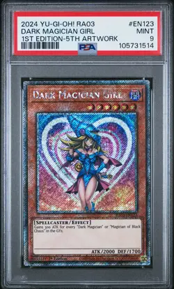 2024 YU-GI-OH! RA03-QUARTER CENTURY BONANZA #EN123 DARK MAGICIAN GIRL PSA 9 - Image 1