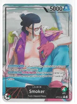 One Piece CCG Smoker OP10-001 Alt Art English Foil TCG Card NM - Image 1