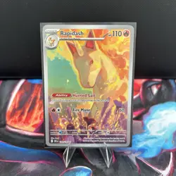 Pokemon TCG Rapidash Destined Rivals Illustration Rare Card 189/182 - Image 1
