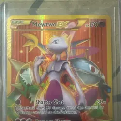 Pokemon Mewtwo EX TCG Full Art Holo Rare Card Breakthrough-Secret 164/162 - Image 5
