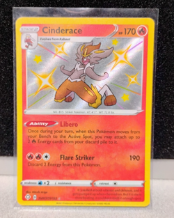 POKEMON SHINING FATES CINDERACE SHINY VAULT HOLO RARE SV017/SV122 NM+ PACK FRESH - Image 1